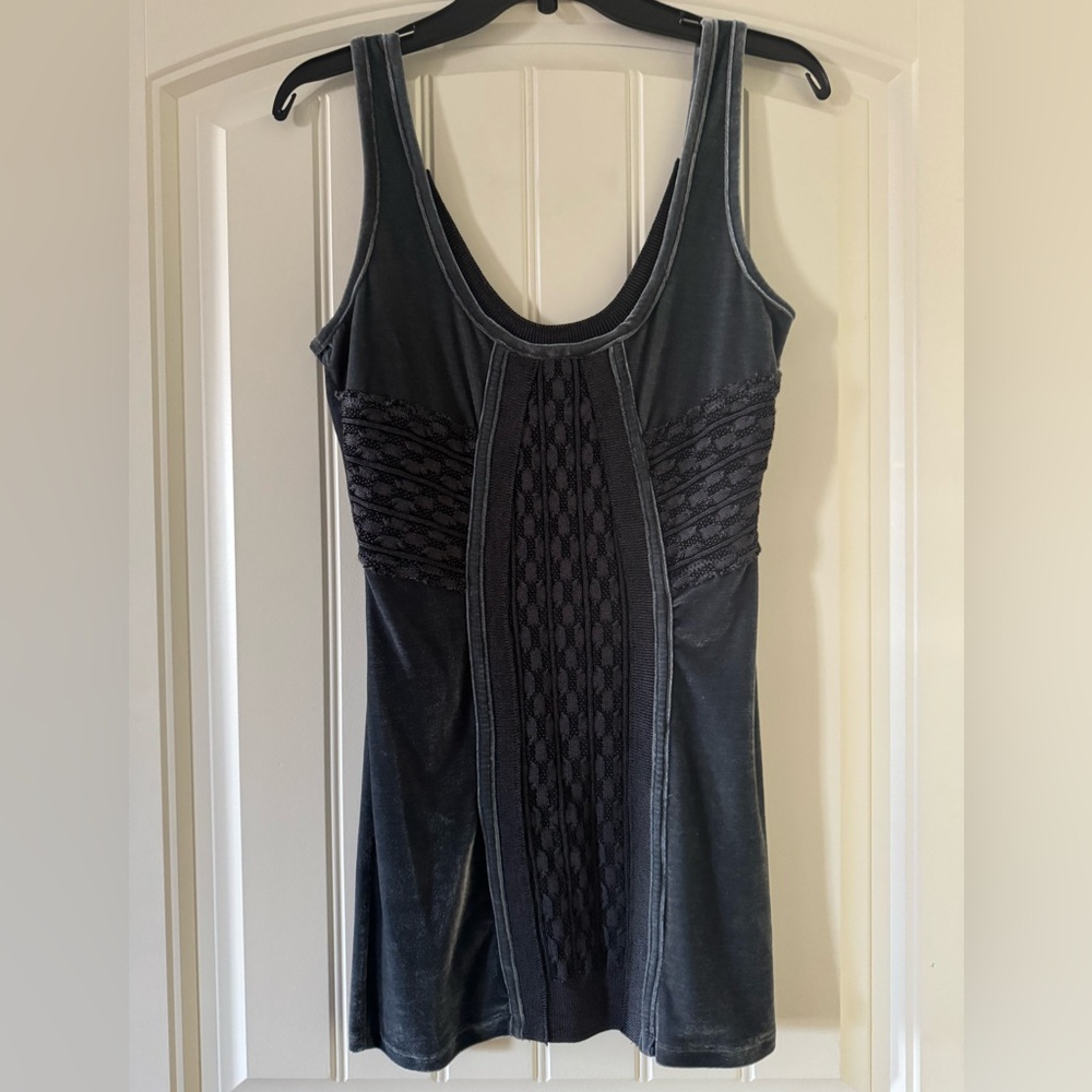 We The Free Velvet Bodycon Scoop Neckline Dress